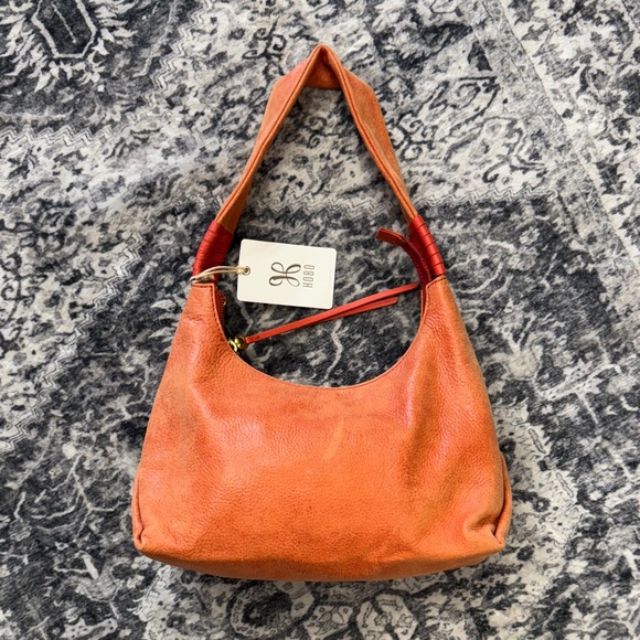 HOBO Vibrant Orange Leather Hobo Bag - Picture 1 of 3